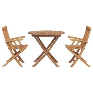 vidaXL Garden Dining Set 3 pcs Brown Solid Acacia Wood
