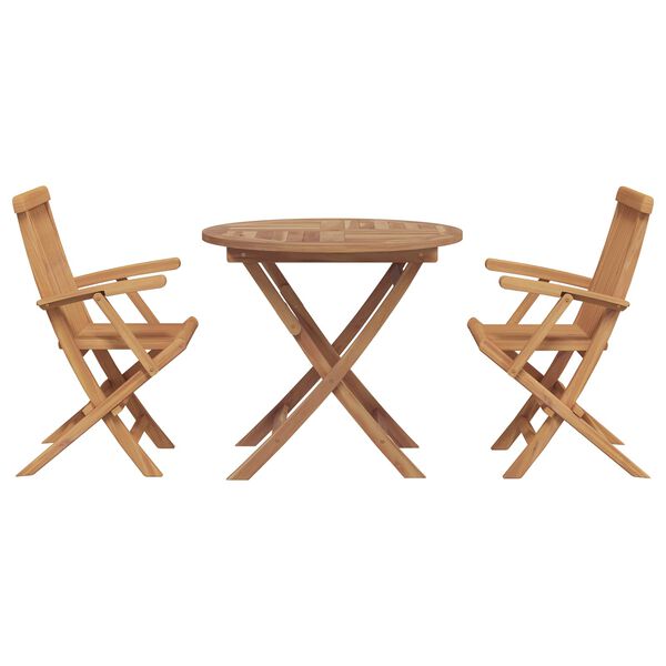 vidaXL 5 Piece Garden Dining Set Solid Teak Wood