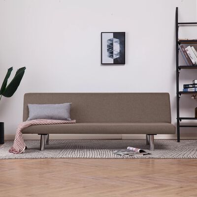 vidaXL Sofa Bed Taupe Polyester