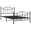 vidaXL Metal Bed Frame without Mattress with Footboard Black 107x203cm