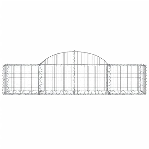 vidaXL Arched Gabion Baskets 10 pcs 200x50x40/60 cm Galvanised Iron