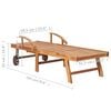 vidaXL Sun Loungers 2 pcs Solid Teak Wood