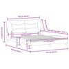 vidaXL Bed Frame without Mattress "Hvar" Dark Grey 152x203 cm Queen Fabric