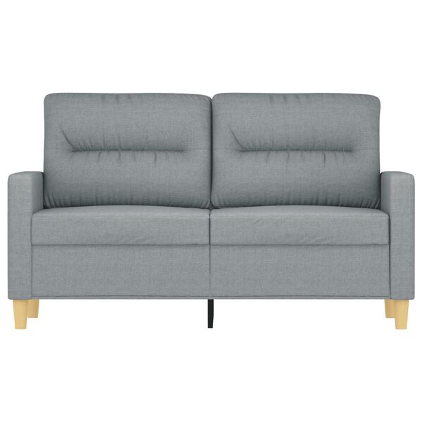 vidaXL 2-Seater Sofa Light Grey 120 cm Fabric