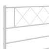 vidaXL Metal Bed Frame without Mattress with Footboard White 107x203cm