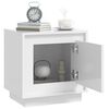 vidaXL Bedside Cabinet High Gloss White 44x35x45 cm Engineered Wood