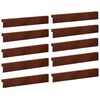vidaXL Garden Cover Profile 10 pcs 100 x 6 x 15 cm Weathering Steel