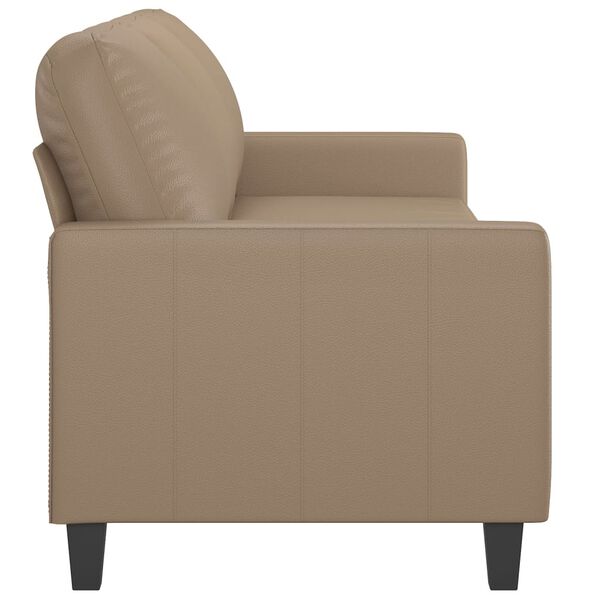 vidaXL 3-Seater Sofa Cappuccino 180 cm Faux Leather