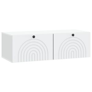 vidaXL Wall-Mounted TV Cabinet 99 x 41 x 30 cm White Engineered Wood