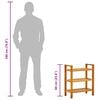 vidaXL Shoe Rack with 3 Shelves 50x27x60 cm Solid Oak Wood