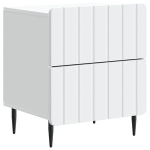 vidaXL Bedside Cabinet White 43 x 34.5 x 49.5 cm Engineered Wood