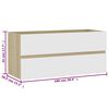 vidaXL Bathroom Furniture Set White and Sonoma Oak Engineered Wood