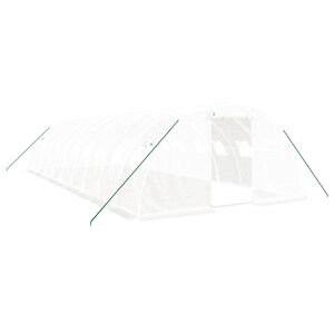 vidaXL Greenhouse with Steel Frame White 40 m&sup2; 10x4x2 m