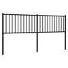 vidaXL Metal Replace Headboard Black 180 cm