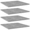 vidaXL Bookshelf Boards 4 pcs Concrete Grey 40x40x1,5 cm Engineered Wood