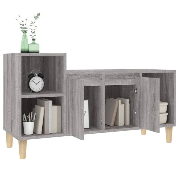 vidaXL TV Cabinet Grey Sonoma 100x35x55 cm Engineered Wood
