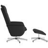 vidaXL Massage Recliner Chair with Footstool Black Faux Leather