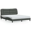 vidaXL Bed Frame without Mattress "Hvar" Dark Grey 152x203 cm Queen Fabric