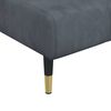 vidaXL L-shaped Sofa Bed Dark Grey 275x140x70 cm Velvet