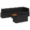 vidaXL Garden Sofa Set 9 pcs Black Poly Rattan