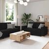 vidaXL Sofa 3 pcs Black Fabric