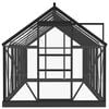 vidaXL Glass Greenhouse Anthracite 155x395.5x191 cm Aluminium