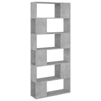 vidaXL Book Cabinet Room Divider Concrete Grey 80x24x186 cm Engineered Wood