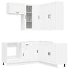 vidaXL Kitchen Unit PORTO 8 pcs White Engineered Wood