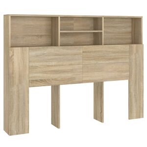 vidaXL Headboard Cabinet Sonoma Oak 140x19x103.5 cm