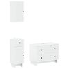 vidaXL 3 Piece Bathroom Cabinet Set EDE White Engineered Wood