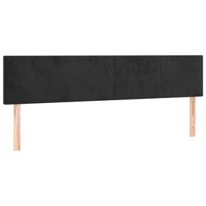 vidaXL Headboards Black 160x5x78/88 cm Velvet