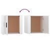 vidaXL Bedside Cabinets 2 pcs High Gloss White 50x39x47 cm