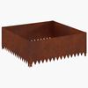 vidaXL Lawn Edging 100 x 100 x 35 cm Steel Rusty