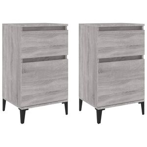 vidaXL Bedside Cabinets 2 pcs Grey Sonoma 40x35x70 cm