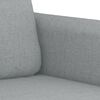 vidaXL 3 Piece Sofa Set with Cushions Light Grey Fabric