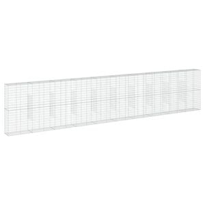 vidaXL Gabion Basket with Cover 1000x50x200 cm Galvanised Iron
