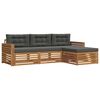 vidaXL Outdoor Sofa Set 4 pcs Natural and Anthracite