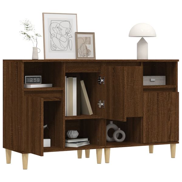 vidaXL Sideboards 2 pcs Brown Oak 60x35x70 cm Engineered Wood