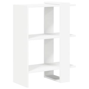 vidaXL Bookshelf 2-Tier 52 x 25 x 71.5 cm Engineered Wood White