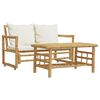 vidaXL 2 Piece Garden Sofa Set with Cushions Bamboo