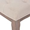 vidaXL Bench Linen Solid Wood 110x38x48 cm Cream White