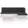 vidaXL 5 Piece Garden Lounge Set with Cushions Solid Pinewood