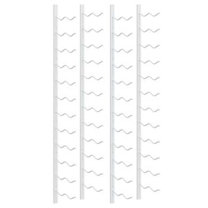 vidaXL Wall Mounted Wine Rack for 24 Bottles 2 pcs White Iron