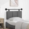 vidaXL Hanging Headboard Wall-mounted Dark Grey 100 x 55 x 5 cm Fabric