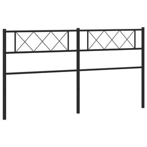 vidaXL Metal Replace Headboard Black 180 cm