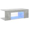 vidaXL TV Cabinet with LED Lights Concrete Grey 90x39x30 cm