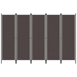 vidaXL 6-Panel Room Divider Brown 300x180 cm