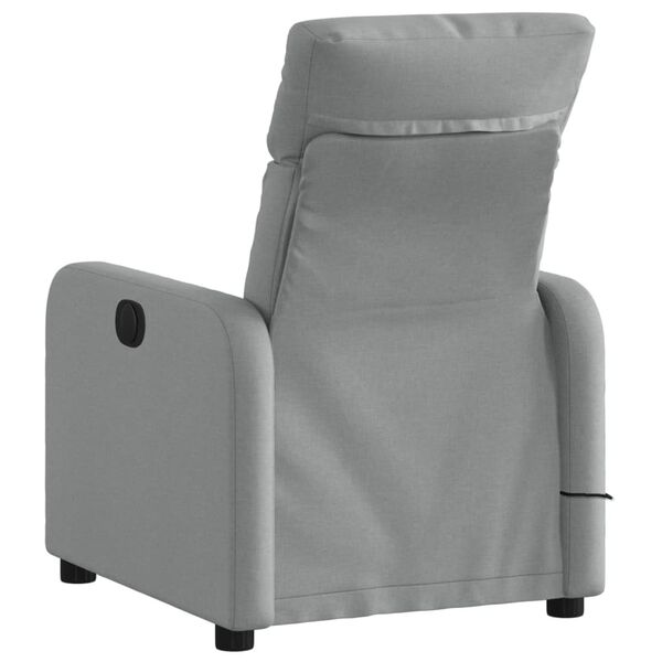 vidaXL Massage Recliner Chair Light Grey Fabric