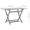vidaXL 7 Piece Garden Dining Set Solid Acacia Wood Grey