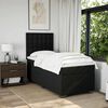 vidaXL Box Spring Bed with Mattress Black King Single Fabric